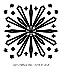 New Year Icon (Fireworks), True Black Icon