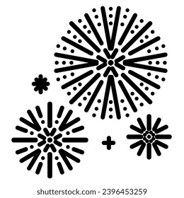 New Year Icon (Fireworks), True Black Icon