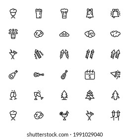 New year icon or logo isolated sign symbol vector illustration - Collection of high quality black style vector icons
