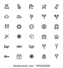 New year icon or logo isolated sign symbol vector illustration - Collection of high quality black style vector icons
