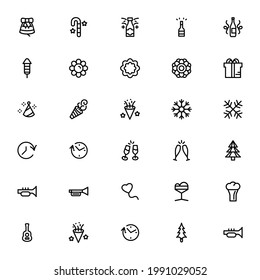 New year icon or logo isolated sign symbol vector illustration - Collection of high quality black style vector icons
