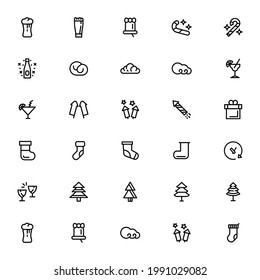 Icono de año nuevo o logotipo símbolo de signo aislado ilustración vectorial - Colección de iconos vectoriales de estilo negro de alta calidad
