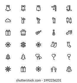 Icono de año nuevo o logotipo símbolo de signo aislado ilustración vectorial - Colección de iconos vectoriales de estilo negro de alta calidad
