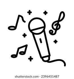 New Year Icon (Microphone), True Black Icon
