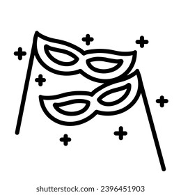 New Year Icon (Party Mask), True Black Icon
