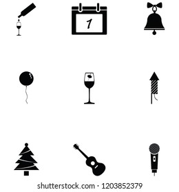 new year icon set