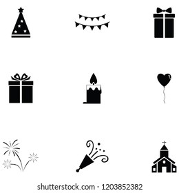 new year icon set