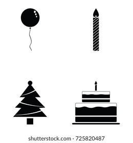 new year icon set