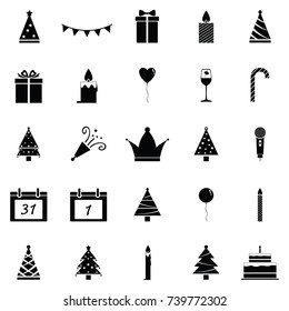 new year icon set