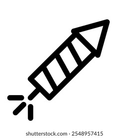 Icono de año Nuevo - Icono de fuegos artificiales de cohetes