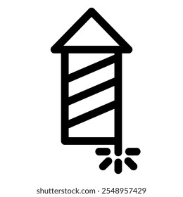 Icono de año Nuevo - Icono de fuegos artificiales de cohetes