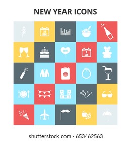 New Year Icons