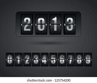 New year icons over gray background vector illustration