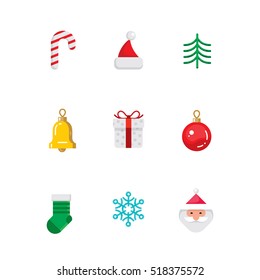 New Year Icons, Set, Pack, Flat, Holiday, Christmas, Xmas, UX,Web, Icon, Pictograms