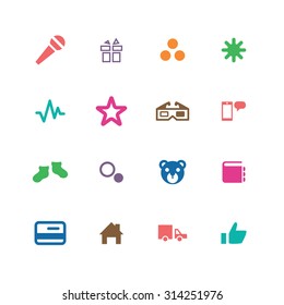 new year icons universal set for web and mobile