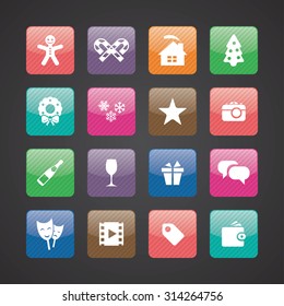 new year icons universal set for web and mobile