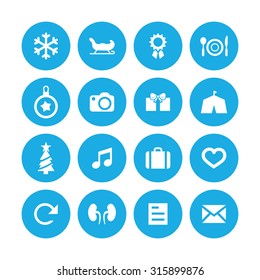 new year icons universal set for web and mobile