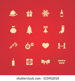 new year icons universal set for web and mobile