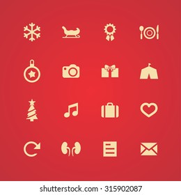 new year icons universal set for web and mobile