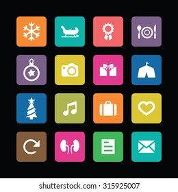 new year icons universal set for web and mobile