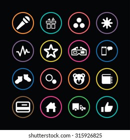 new year icons universal set for web and mobile