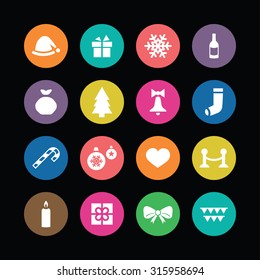 new year icons universal set for web and mobile