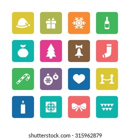 new year icons universal set for web and mobile