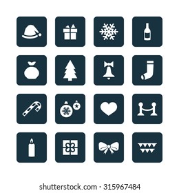 new year icons universal set for web and mobile