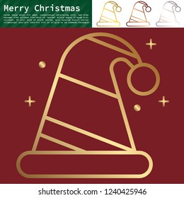 New Year Icons.Christmas Party Elements.Vector Illustration