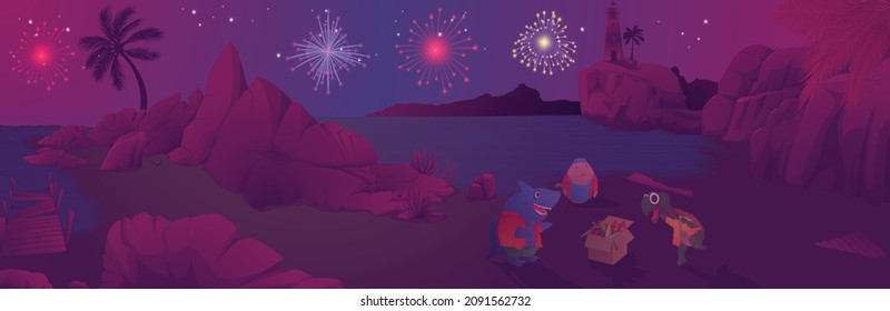 new year illustration conseptual design for template, banner, and much more.