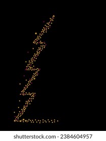 
New Year illustration, depicting a silhouette of a Christmas tree with sparkles, on a dark background.