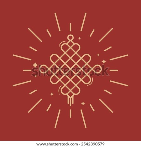New Year illustration element: Chinese knot