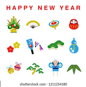 New Year illustration set