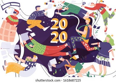 New Year Illustration Simple Design 