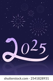 New Year illustration with a snake.