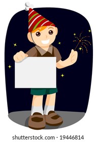 New Year Kid - Vector