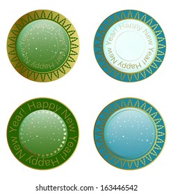 New Year label. Design element. Vector illustration