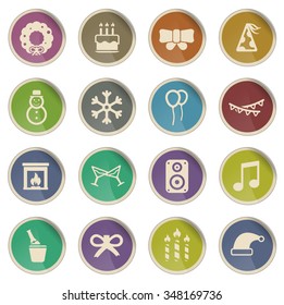 New year label icons for web
