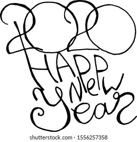 new year lettering drawing 2020