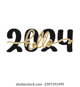 New Year Lettering Quotes and Phrases For Printable Posters, Cards, Tote Bags Or T-Shirt Design. Happy New year 2024 Quotes And Sayings