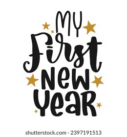 New Year Lettering Quotes and Phrases For Printable Posters, Cards, Tote Bags Or T-Shirt Design. Happy New year 2024 Quotes And Sayings