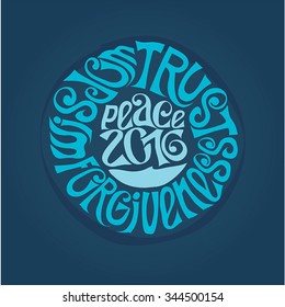  New Year lettering , vector illustration. Hand drawn