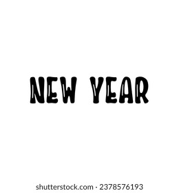 New year letters. vector art and illustration.