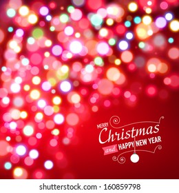 New year lights background. Vector illustration