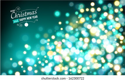 New year lights background. Vector illustration