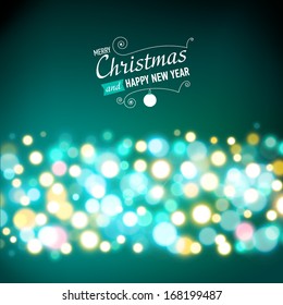 New year lights background. Vector illustration
