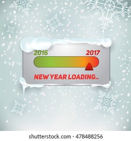 New Year Loading. 2017 is Loading. Vector Illustration