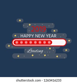 New year  loading bar collection.  Vector illustration for t-shirt design, poster, card, baby shower decoration.