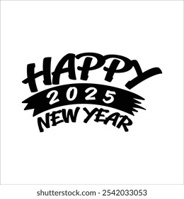New year logo typography happy new year art