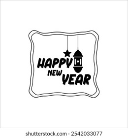 New year logo typography happy new year art